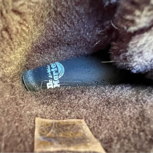 Dr Martens Pascal Borg Black Faux Shearling LaceUp Chunky Combat Boots 1460 US 7 - Picture 7 of 7